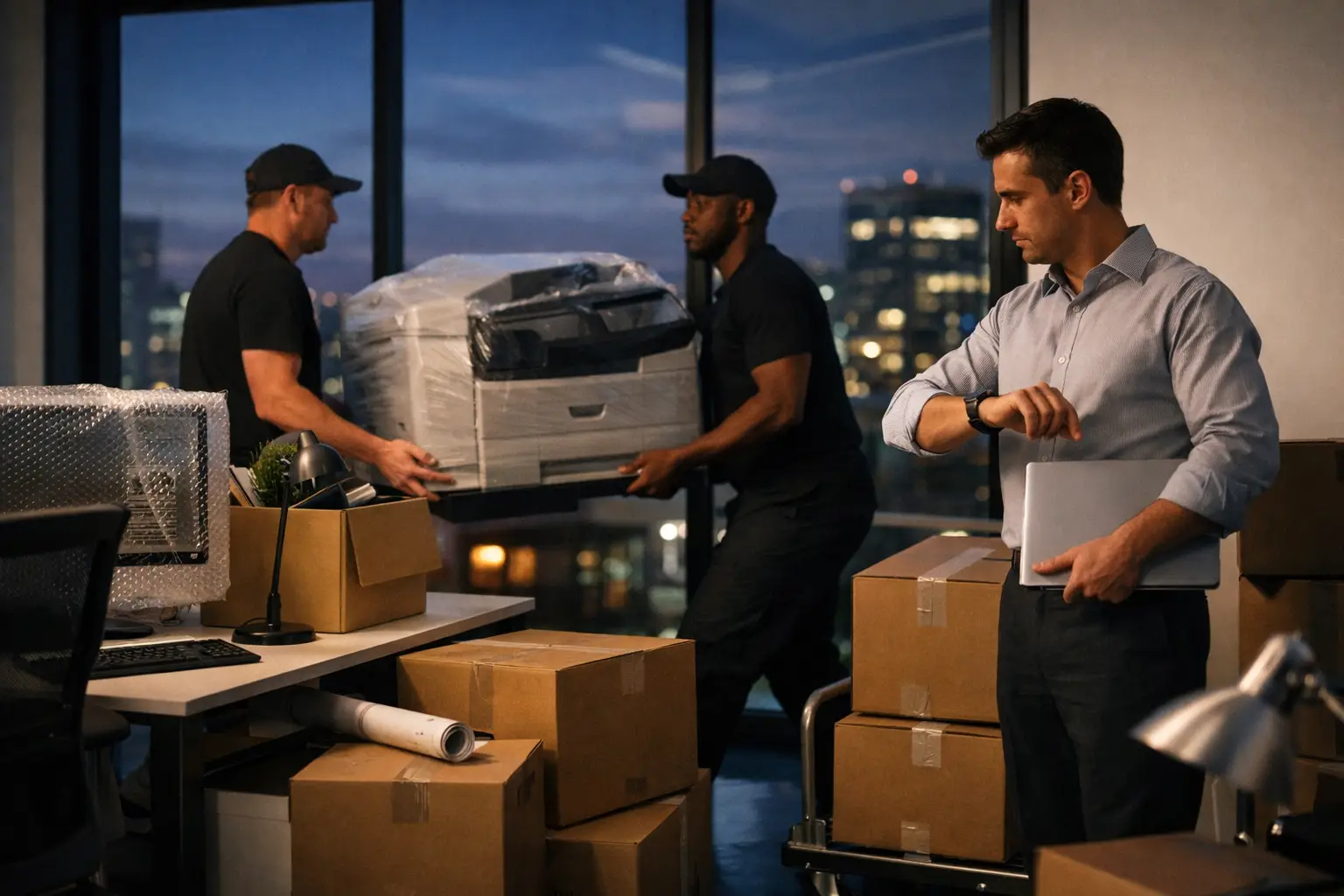 After Hours Office Relocation With Less Downtime